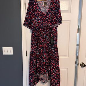 Floral high-low dress